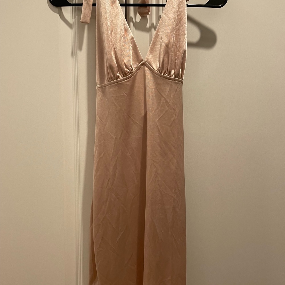 Pink halter dress- have size small and medium- tags attached